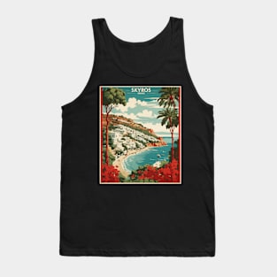 Skyros Greece Tourism Vintage Travel Poster Tank Top